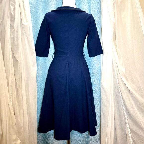 #D3. Miusol Retro Sailor Fit & Flare Dress Sz S - Picture 4 of 6